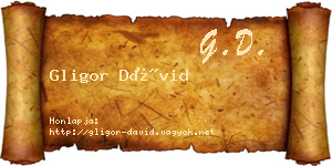 Gligor Dávid névjegykártya